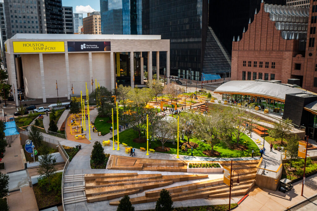 Lynn Watt Square in the Theater District of Houston, Texas