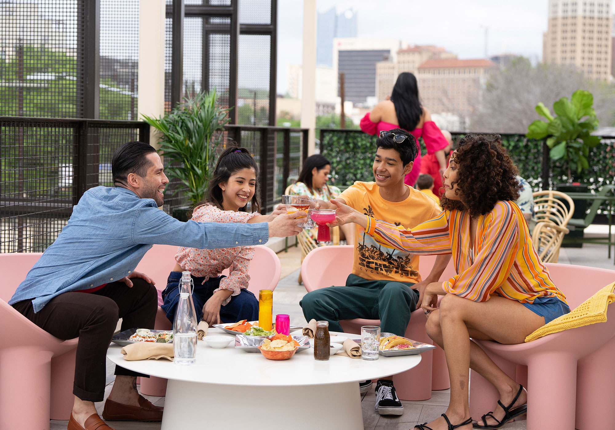 Dining alfesco in San Antonio, Texas