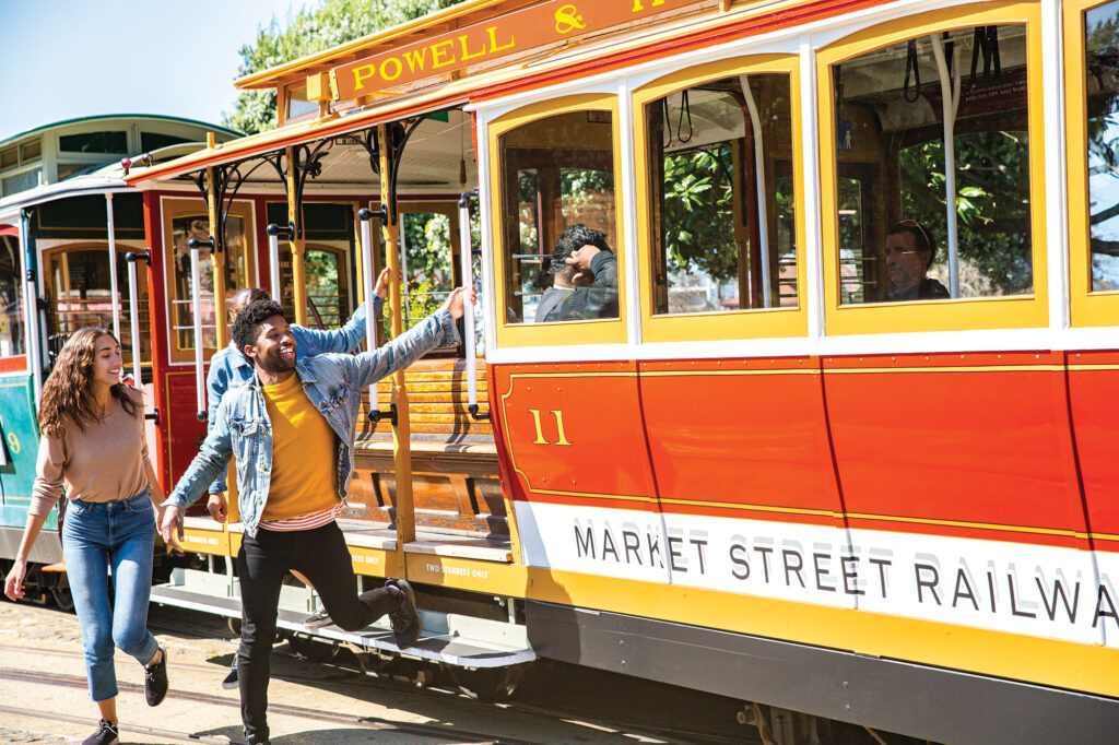 Cable car in San Francisco, California