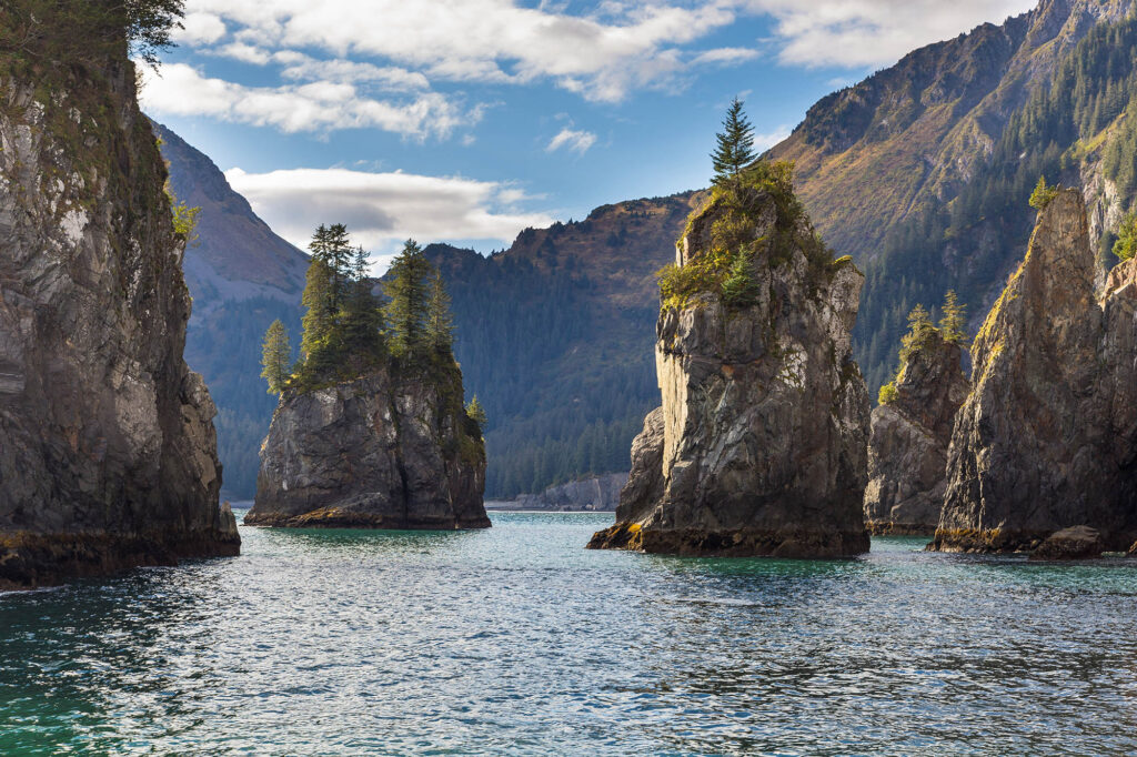 Spire Cove in Kenai Fjords National Park near Resurrection Bay