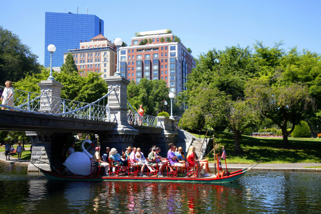 Boston Public Garden in Massachusetts