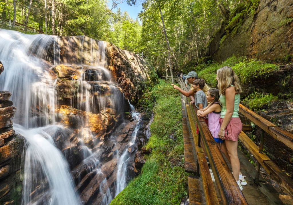 Flume Gorge in Franconia Notch State Park, New Hampshire