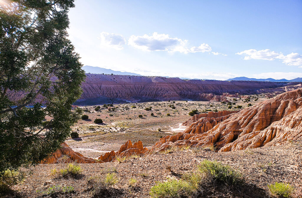 Expansive views of the canyon at Cathedral Gorge State Park
