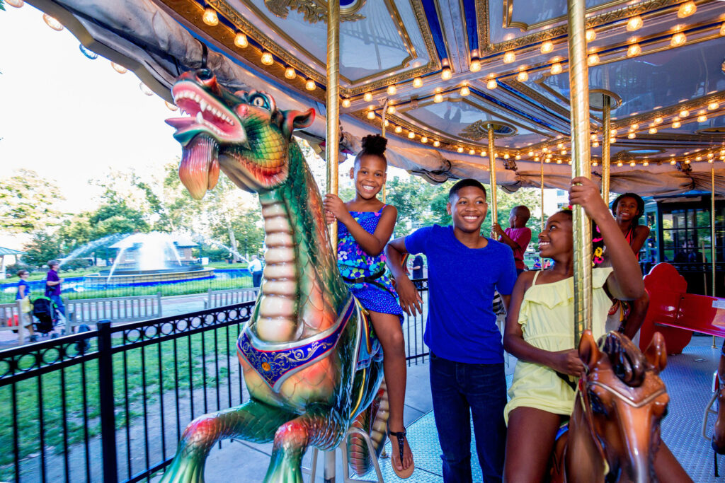 Franklin Square in Philadelphia, Pennsylvania; Credit: J. Fusco
