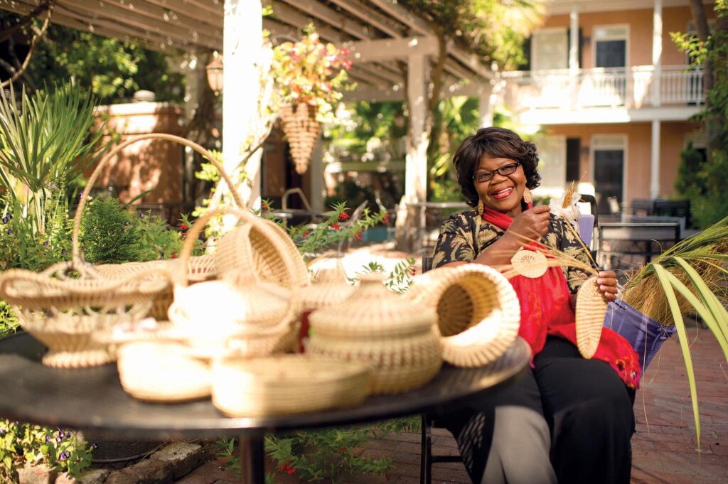Gullah-Süßgras-Körbe, Charleston , South Carolina