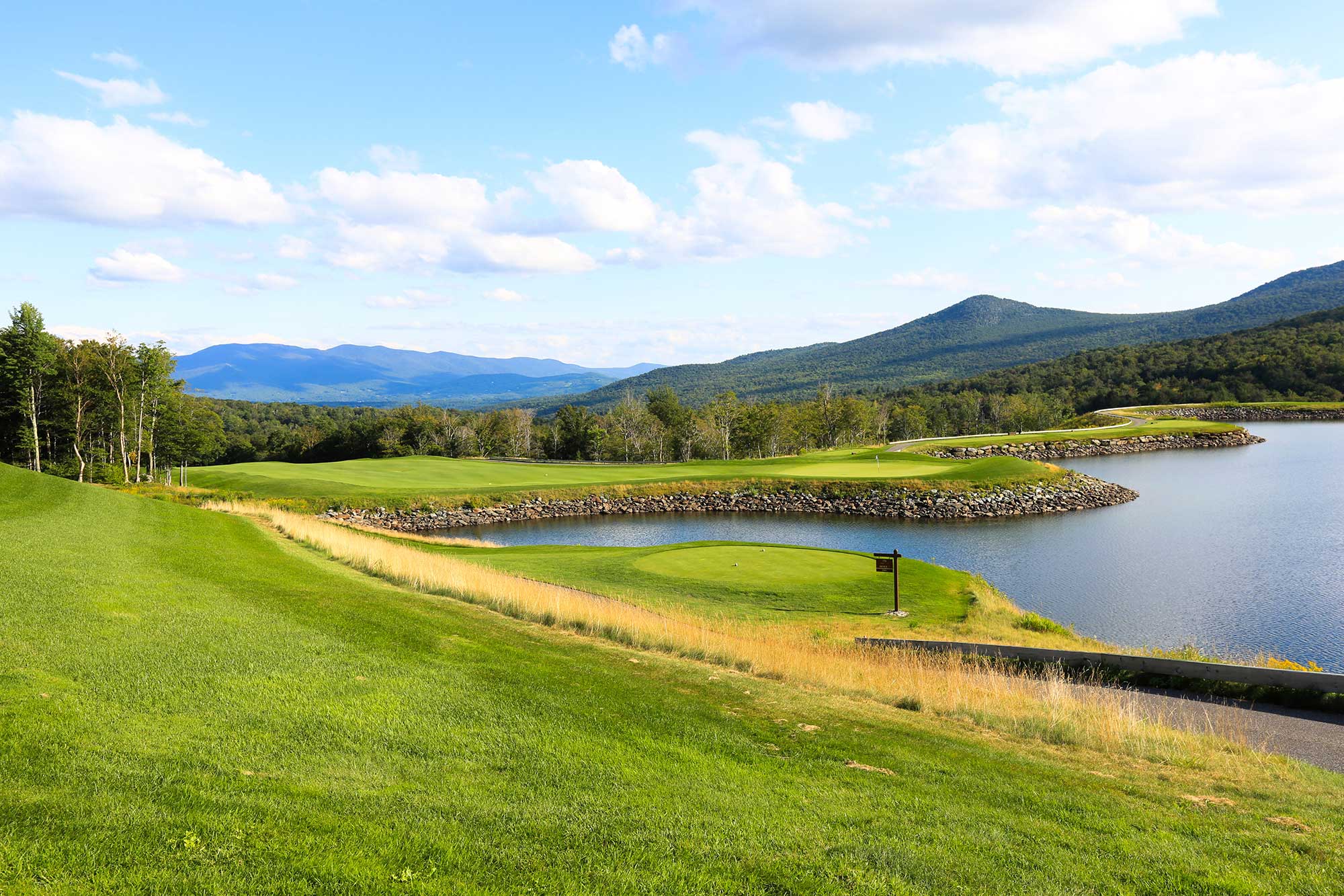 Green Mountain scenery at a golf course near Stowe, Vermont