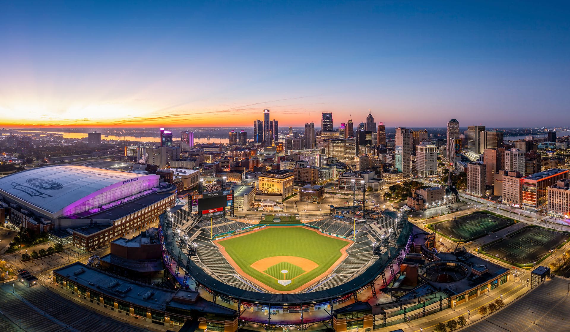 Comerica Park in Detroit, Michigan