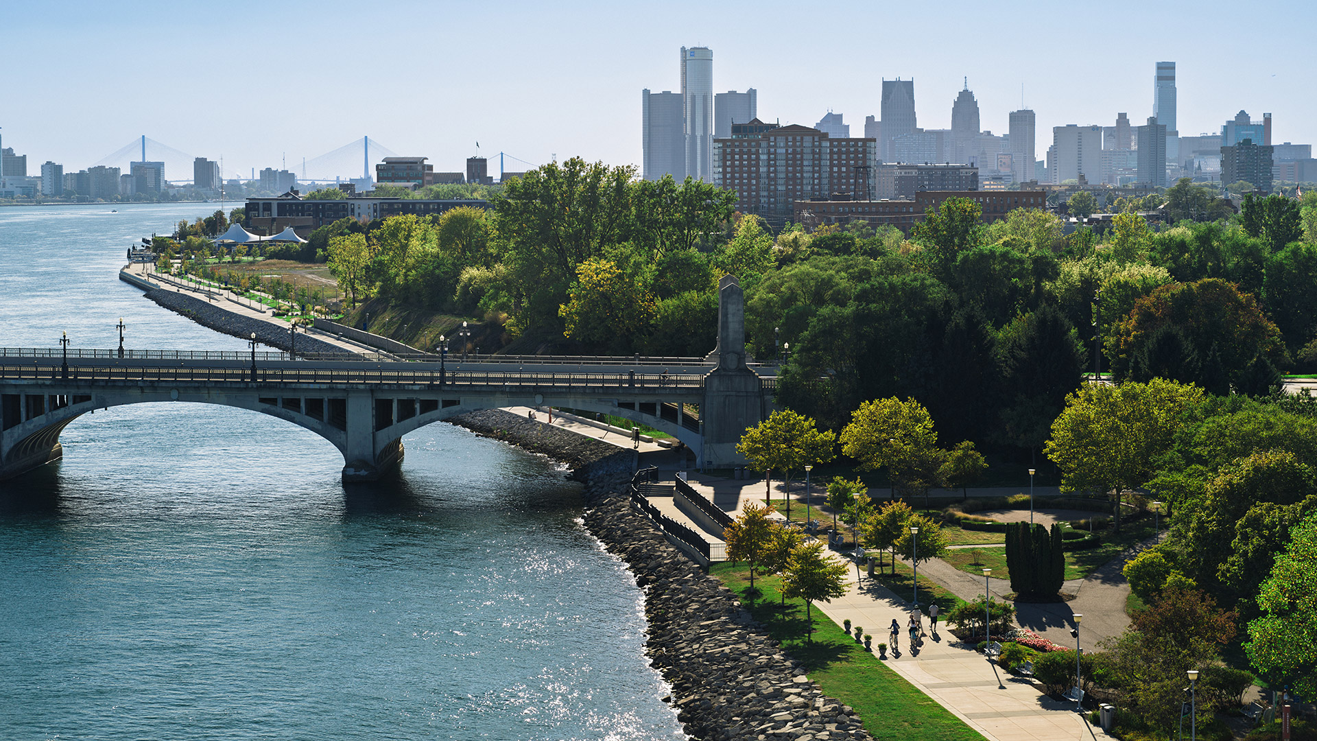 Aerial view of Detroit, Michigan