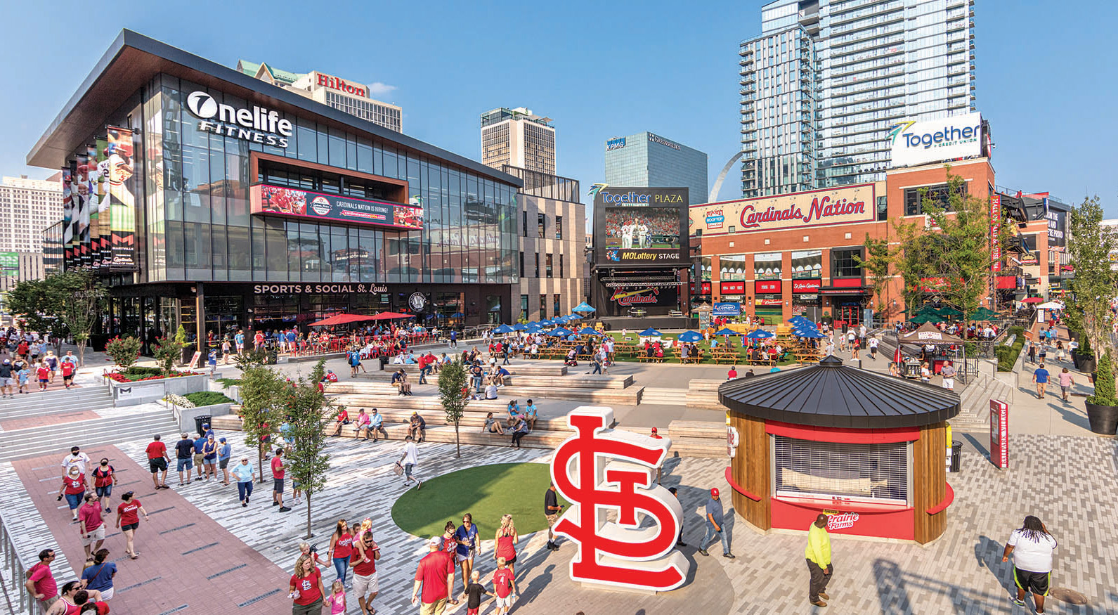 Ballpark Village next to Busch Stadium in St. Louis, Missouri