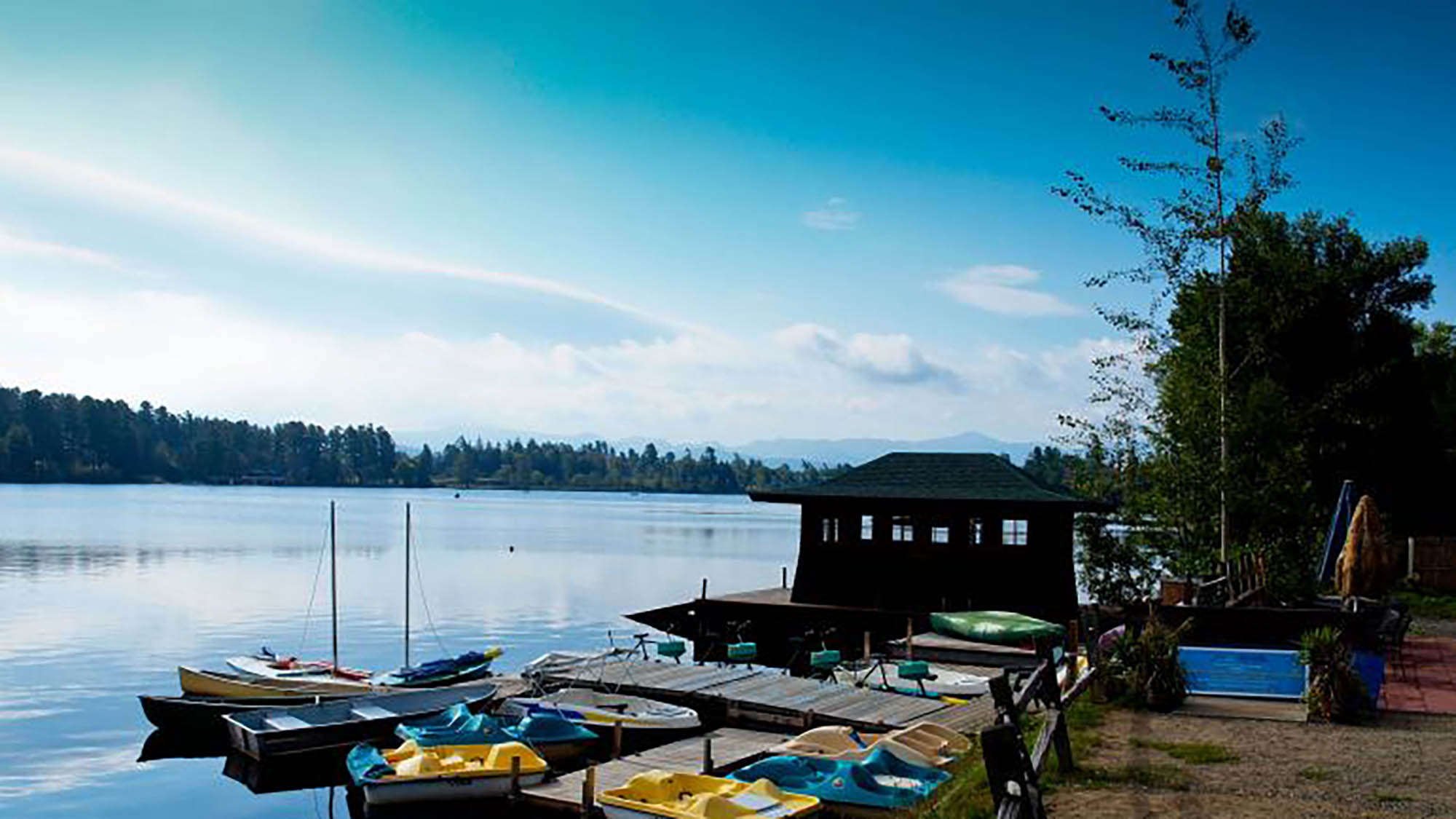 Calm waters of Lake McConaughy near Ogallala, Nebraska