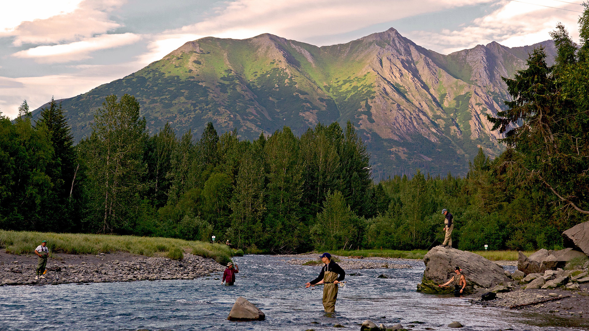 Fishing in Bird Creek near Anchorage, Alaska; Credit: Donna Dewhurst