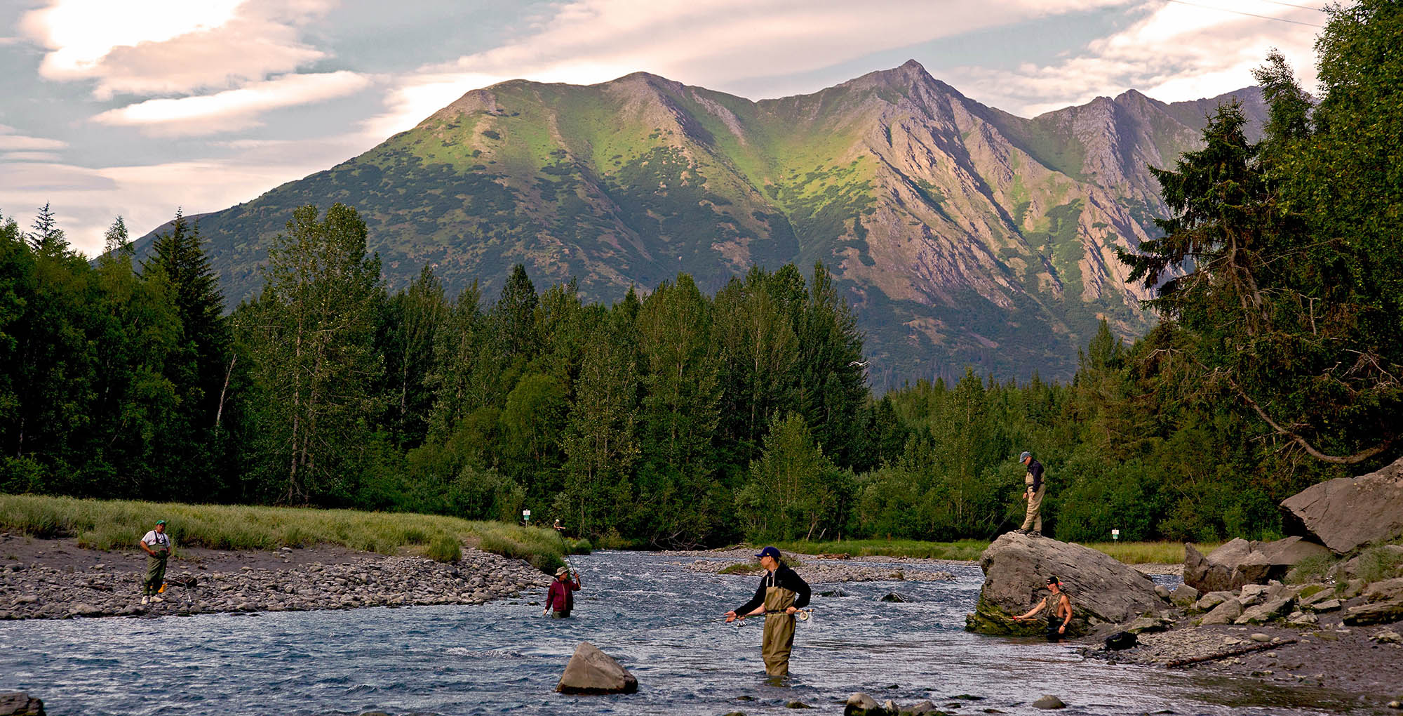 Fishing in Bird Creek near Anchorage, Alaska; Credit: Donna Dewhurst
