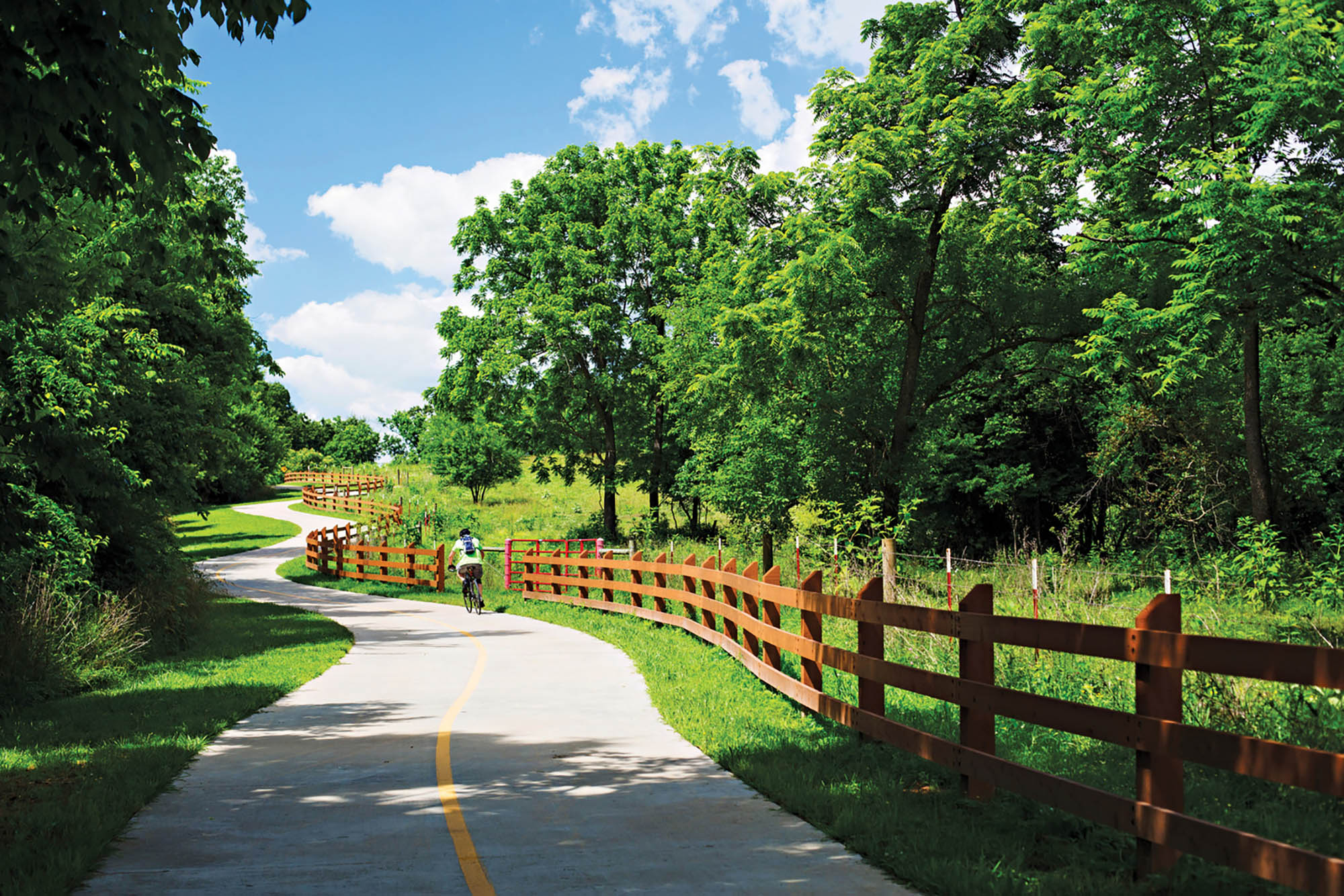 Part of the Razorback Greenway Trail near Bentonville, Arkansas
