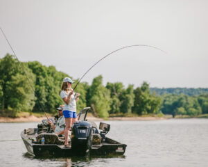 Fishing on Beaver Lake near Rogers, Arkansas