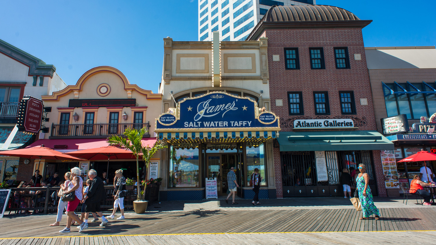 James Salt Water Taffy candy shop on the Atlantic City Boardwalk in Atlantic City, New Jersey