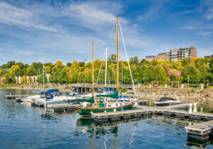 Lake Champlain waterfront in Burlington, Vermont