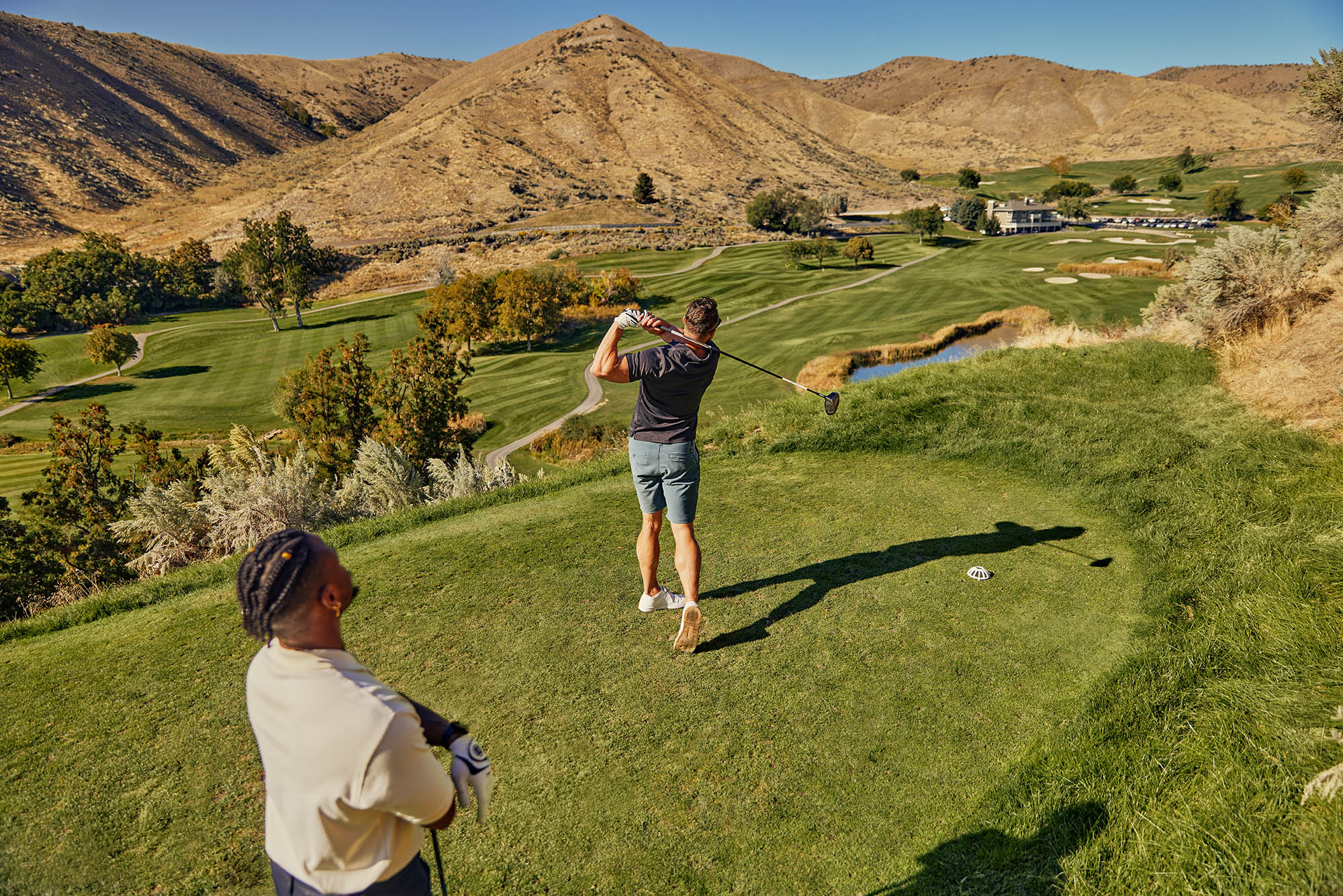 Golfing at Quail Hollow Golf Course in Boise, Idaho