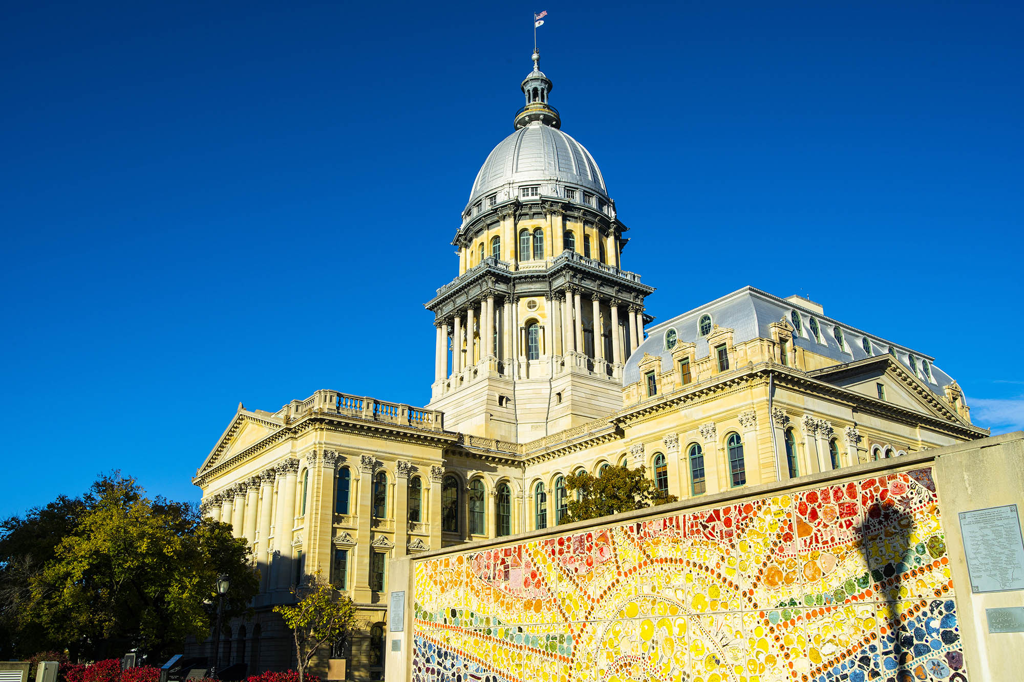 Vista externa do Capitólio Illinois , em Springfield