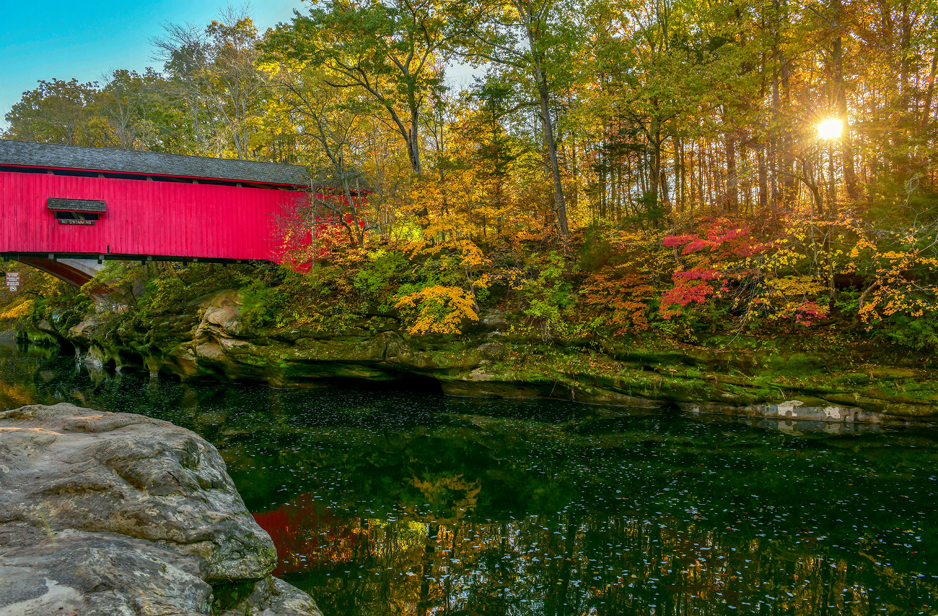 Narrows Covered Bridge in Turkey Run State Park, Indiana