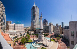 Monument Circle in Indianapolis, Indiana