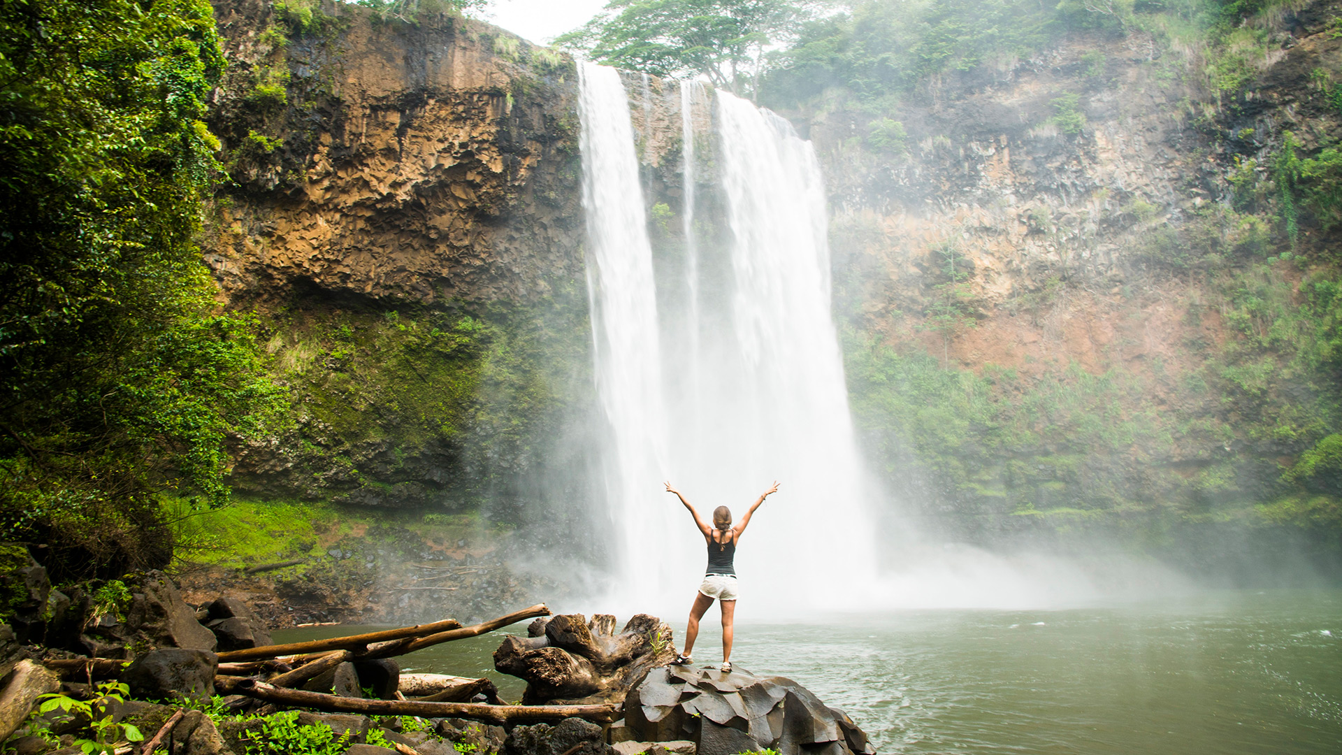 Wasserfall auf Kaua'i, Hawaii