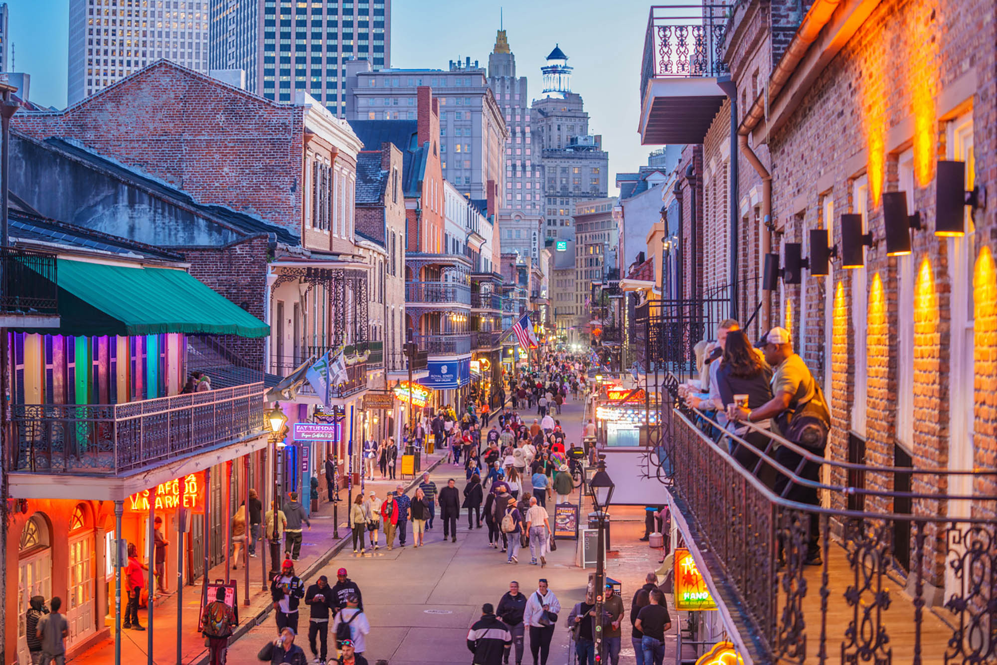 Bourbon Street in New Orleans, Louisiana