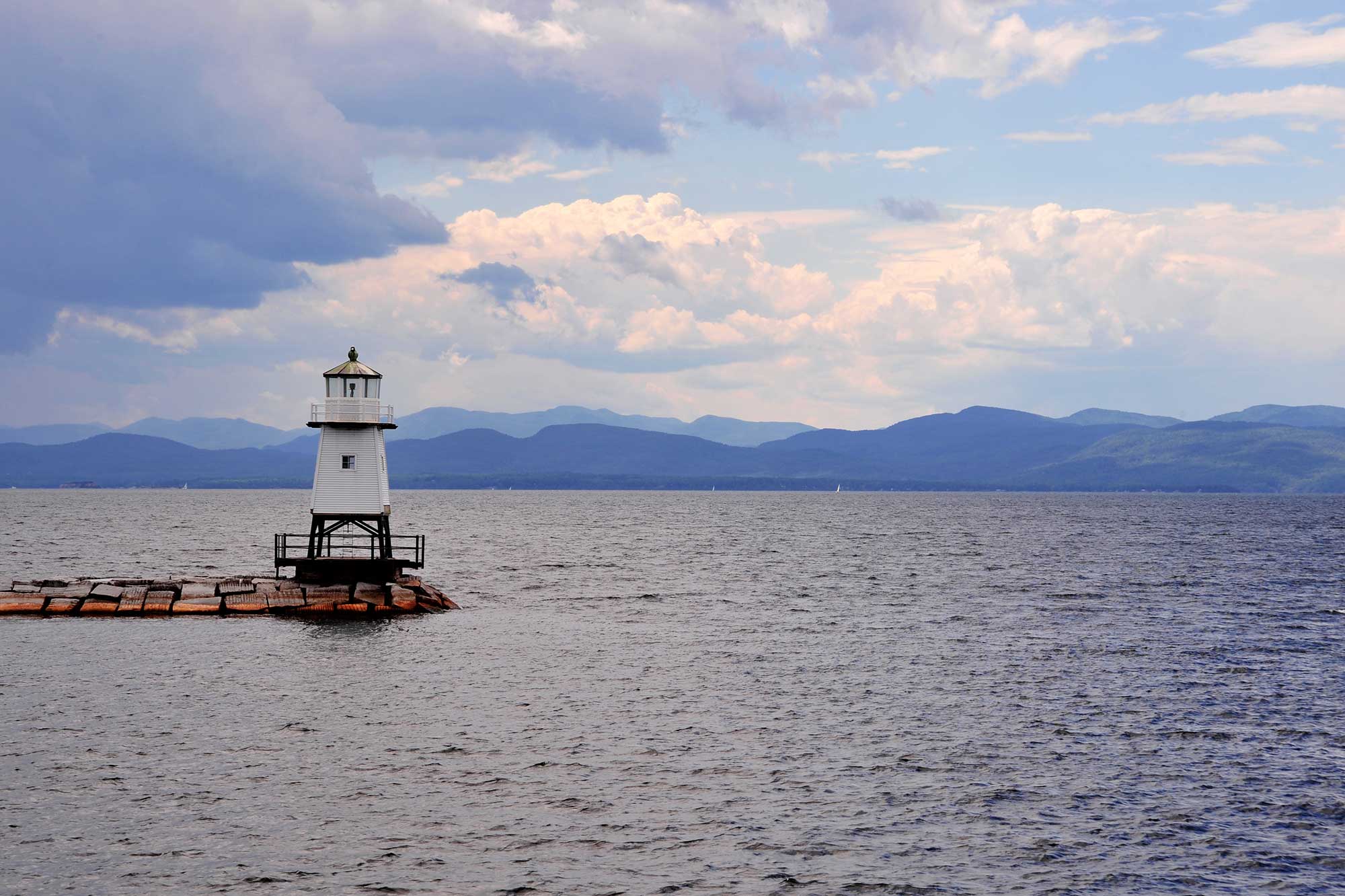 A lighthouse on Lake Champlain