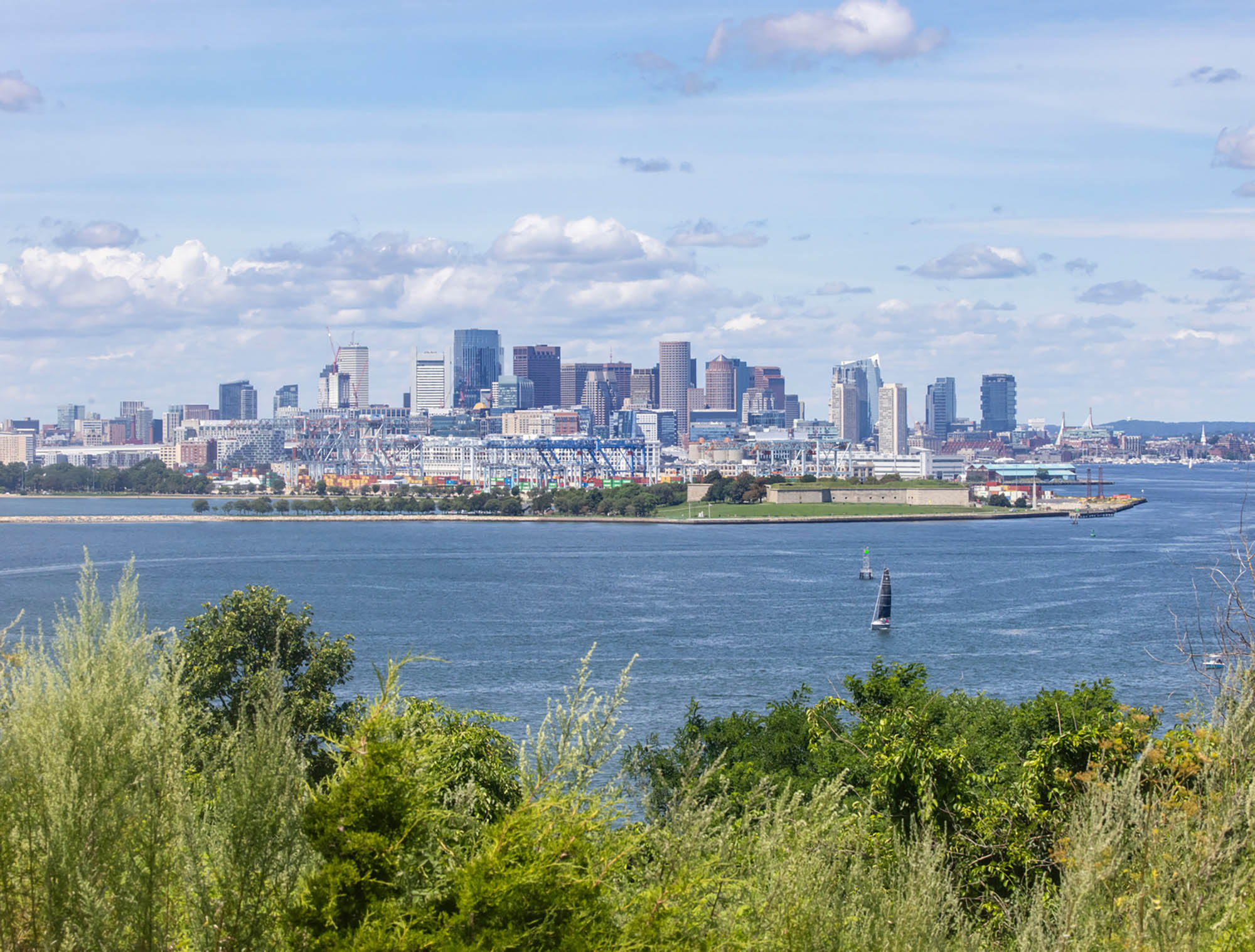 View of Boston Harbor and the skyline of Boston, Massachusetts; Credit: Kyle Klein
