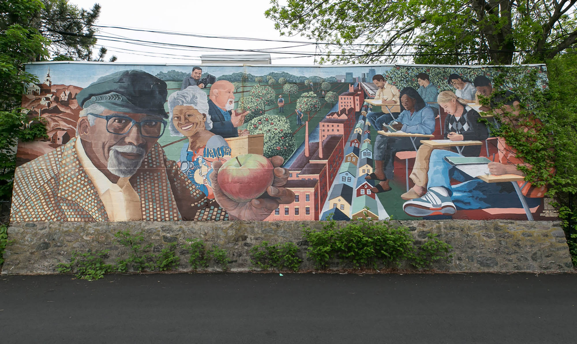 A mural dedicated to the Roxbury neighborhood in Boston, Massachusetts ; Credit: Kyle Klein