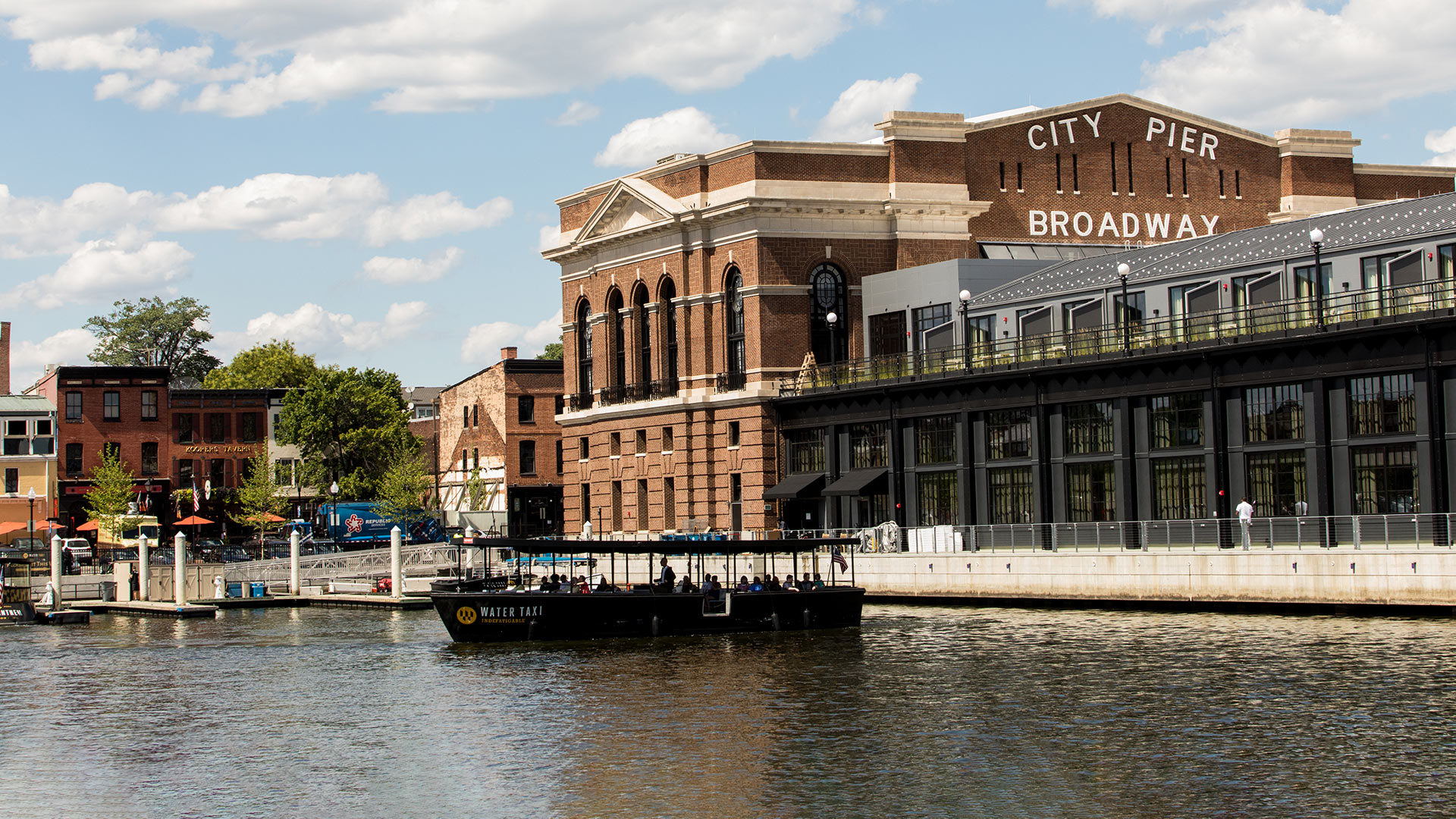 Boats in the Fells Point neighborhood of Baltimore, Maryland