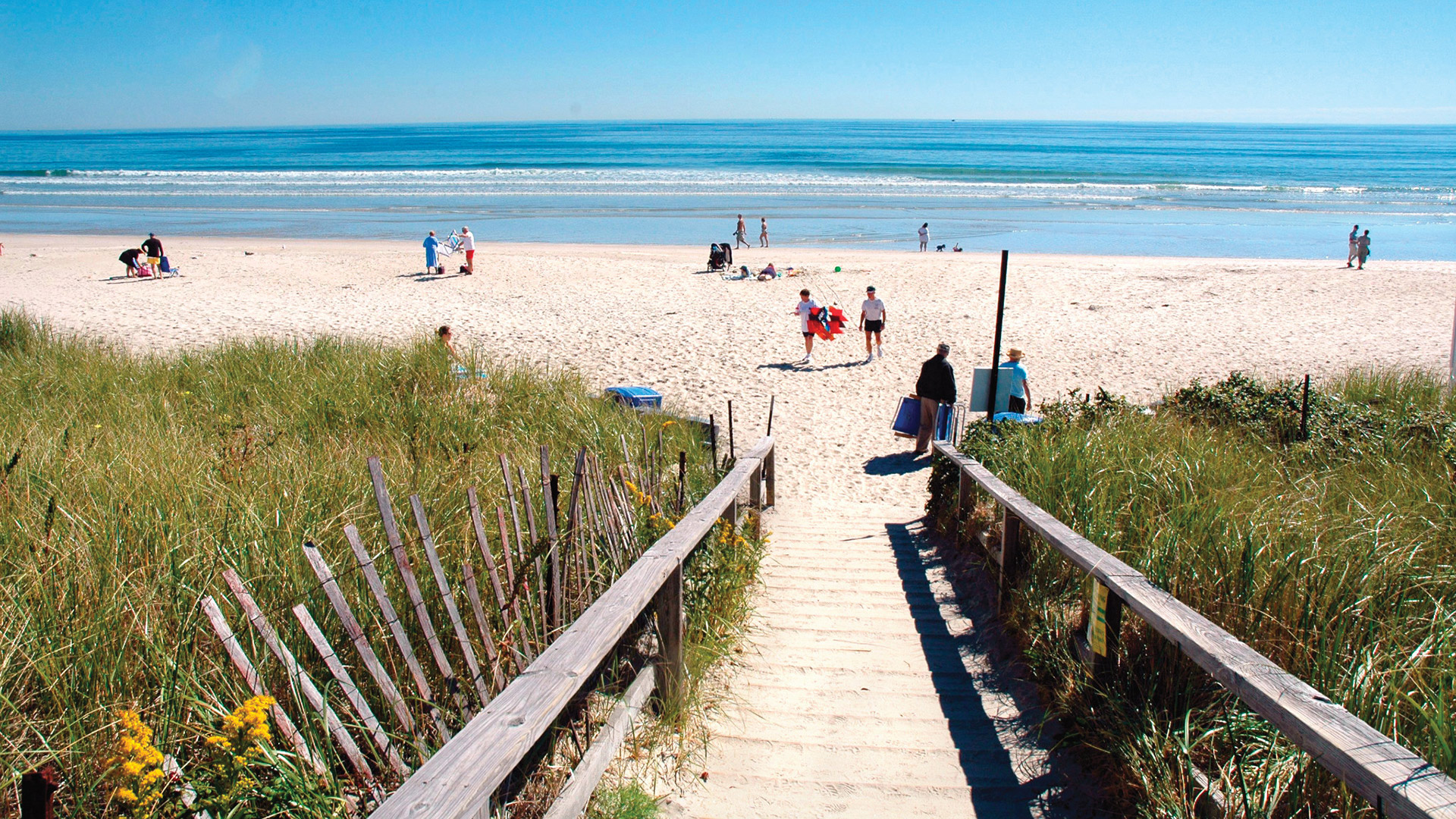 A praia em Ogunquit, Maine
