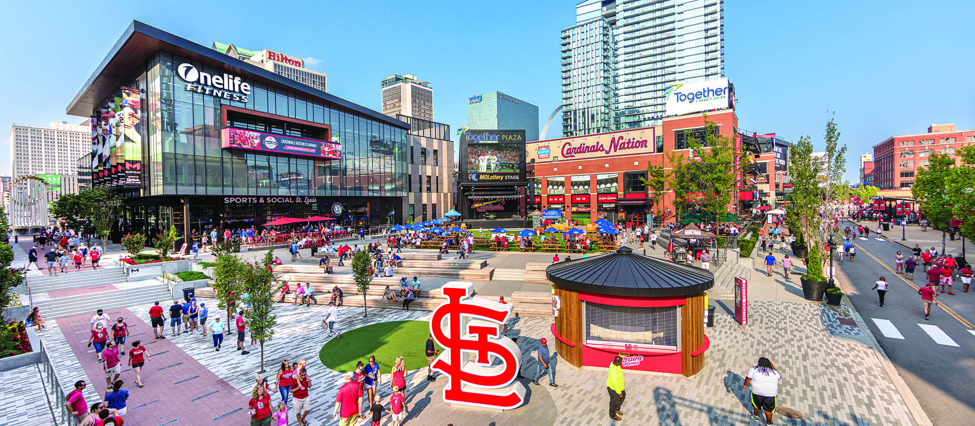 Ballpark Village next to Busch Stadium in St. Louis, Missouri