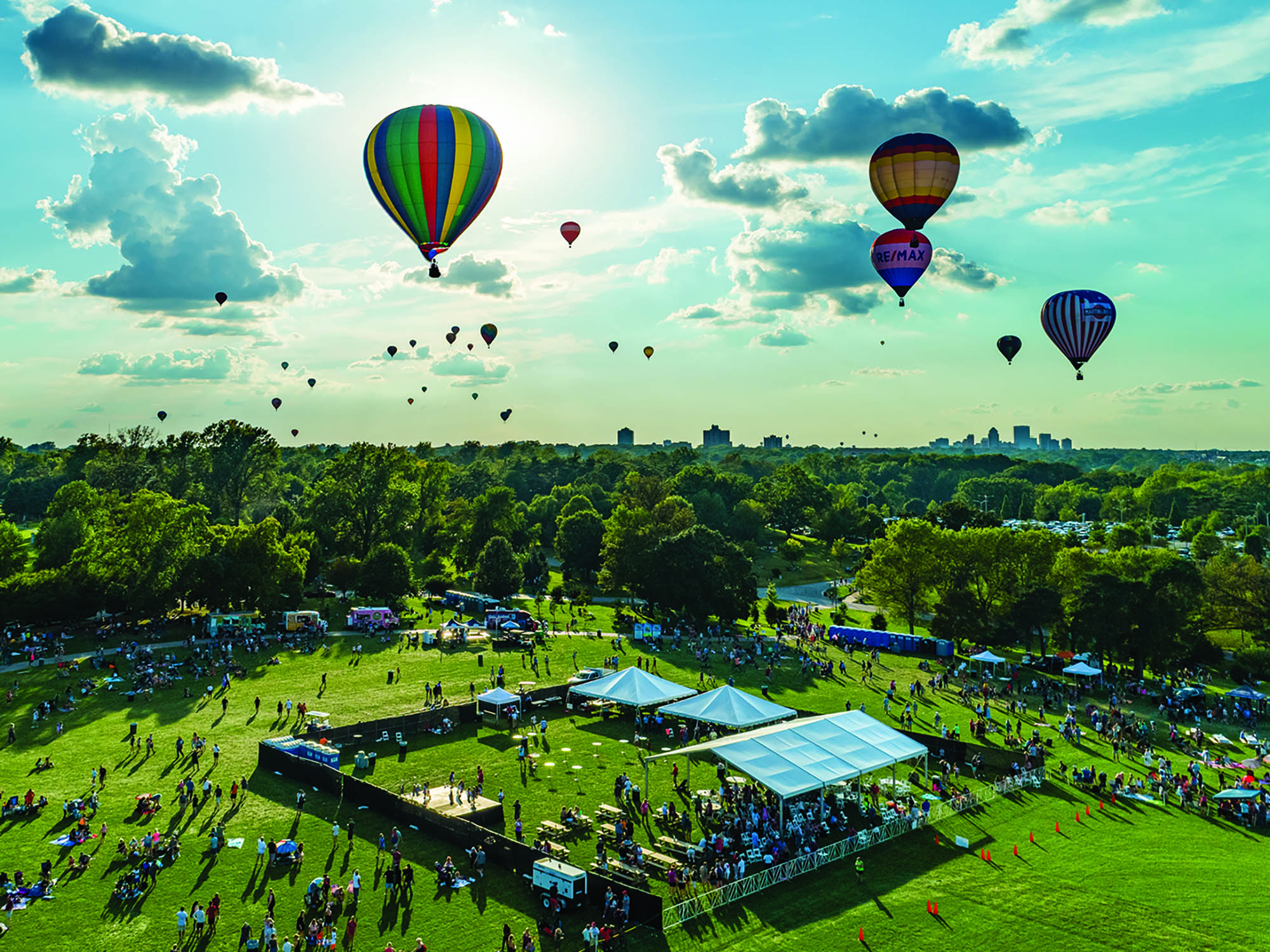 The Great Forest Park Balloon Race in St. Louis, Missouri