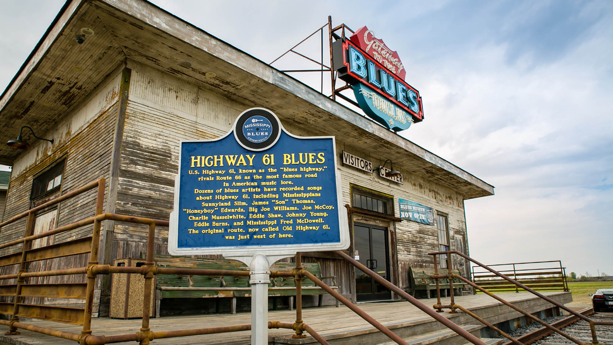 Gateway to the Blues Museum on U.S. Highway 61 in Tunica, Mississippi