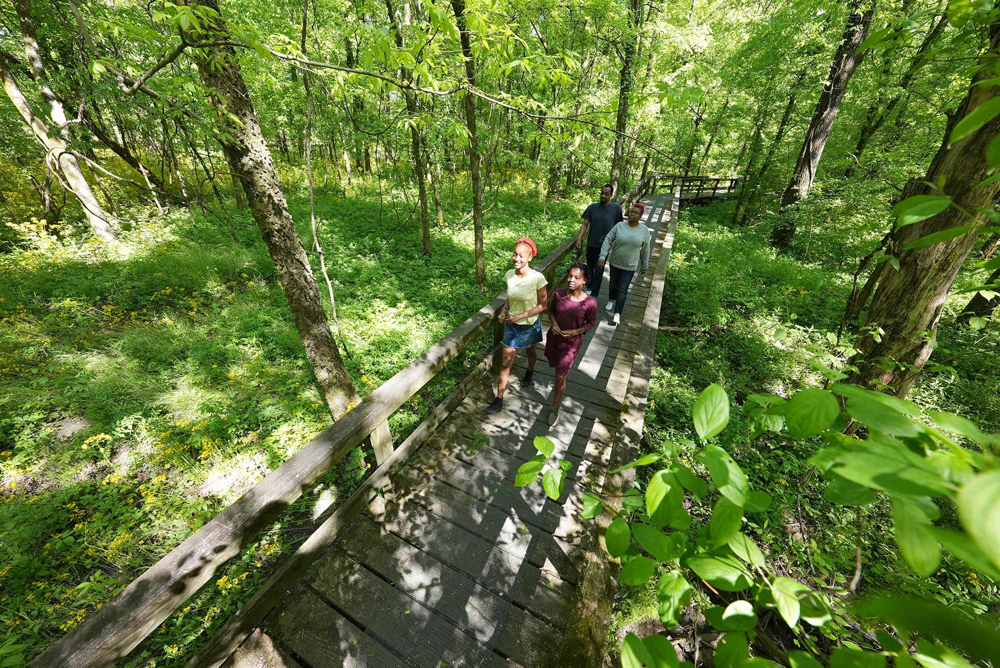 Hiking along the Natchez Trace Parkway near Tupelo, Mississippi