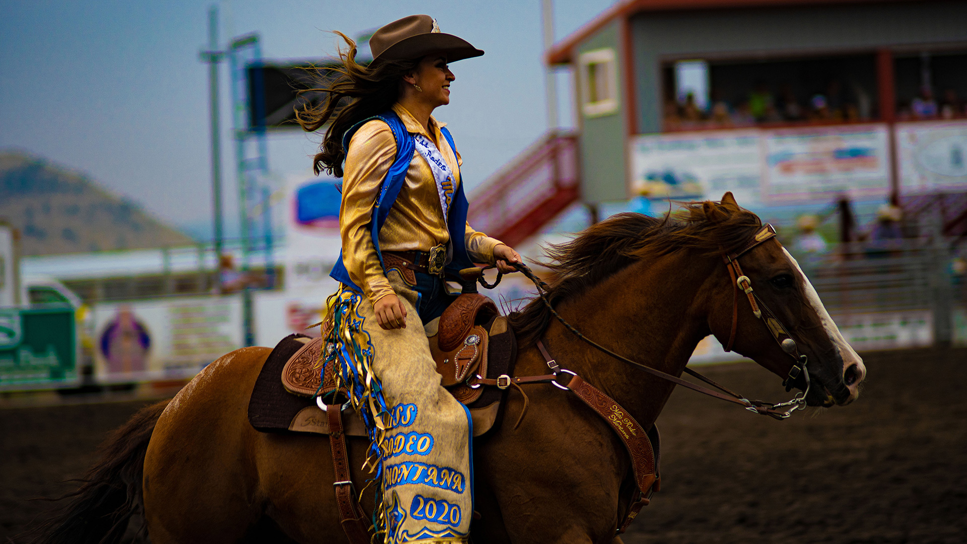 Rodeo rider at the Last Chance Stampede & Fair in Helena, Montana