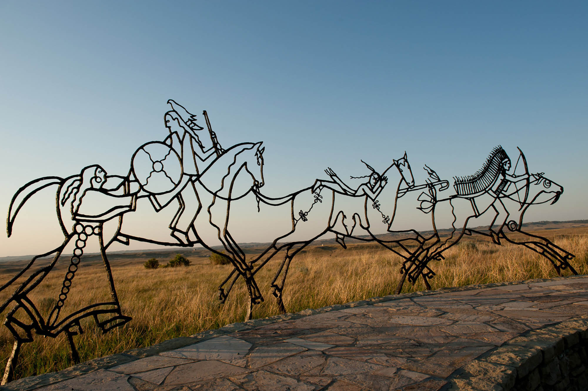 “Peace Through Unity” sculpture at Little Bighorn National Monument in Crow Agency
