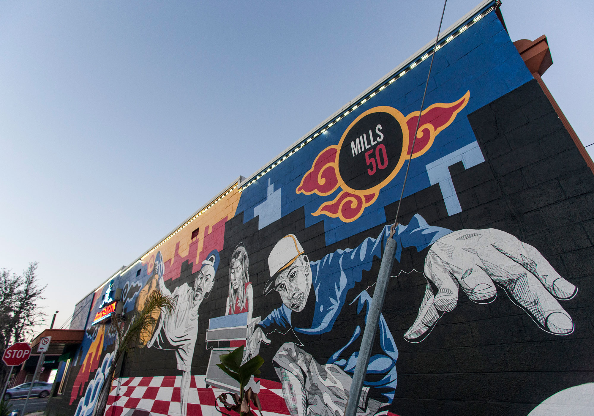 One of numerous large murals in the Mills 50 neighborhood of Orlando, Florida