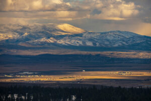 Sunset view of mountains in Carson City, Nevada