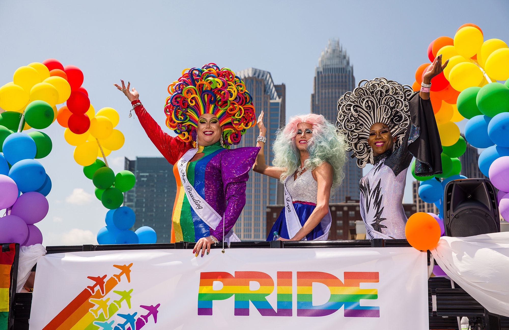 Parade during the Charlotte Pride Festival & Parade; Credit: Patrick Schneider
