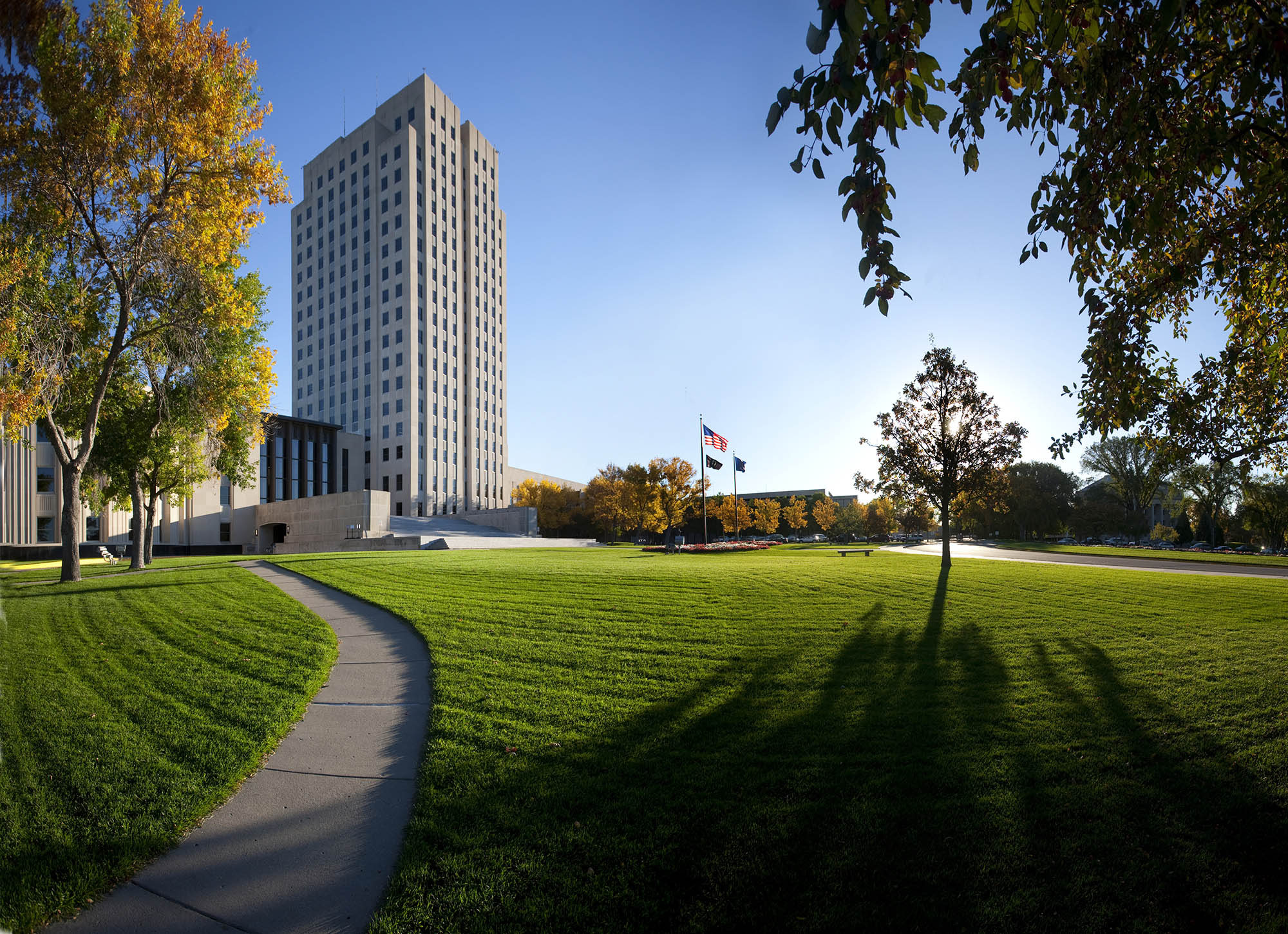 The North Dakota State Capitol in Bismarck, North Dakota