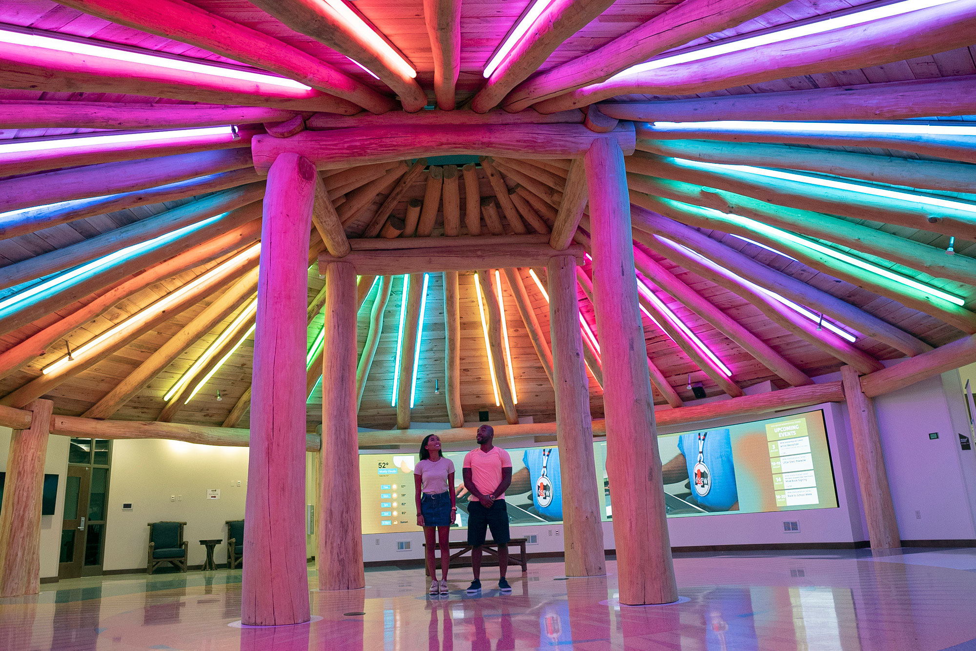 Interactive exhibit at the MHA Interpretive Center in New Town, North Dakota