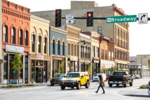 Bâtiments du centre-ville à Fargo, Dakota du Nord