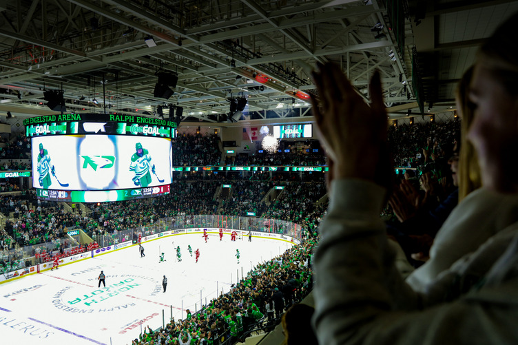 A hockey game in Grand Forks, North Dakota
