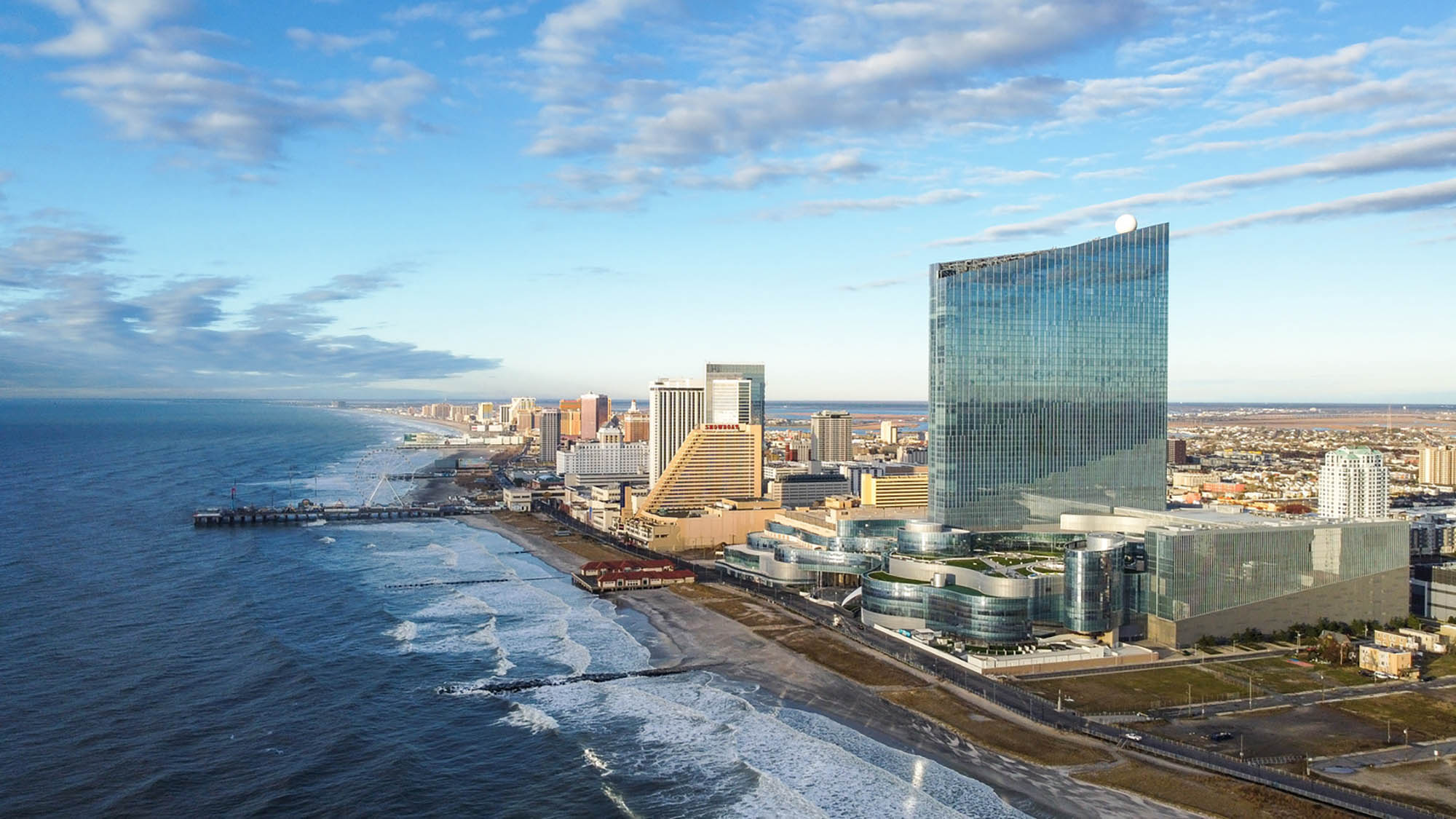 The Atlantic City Boardwalk and waterfront resorts in Atlantic City, New Jersey
