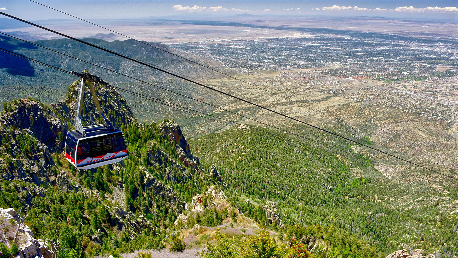 Teleférico de Sandia Peak en Albuquerque, Nuevo México