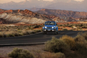Traversée en voiture du parc d'État de Valley of Fire, dans Nevada
