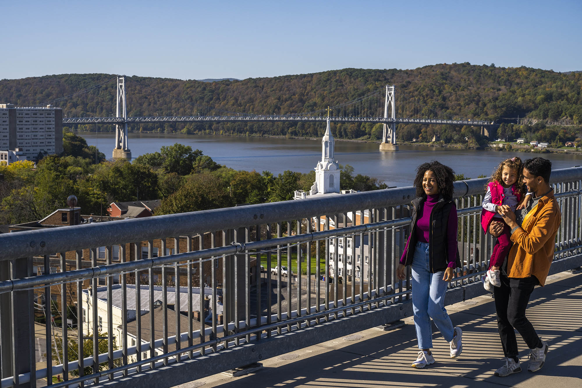 Empire State Trail at Walkway Over the Hudson State Park in Poughkeepsie, New York