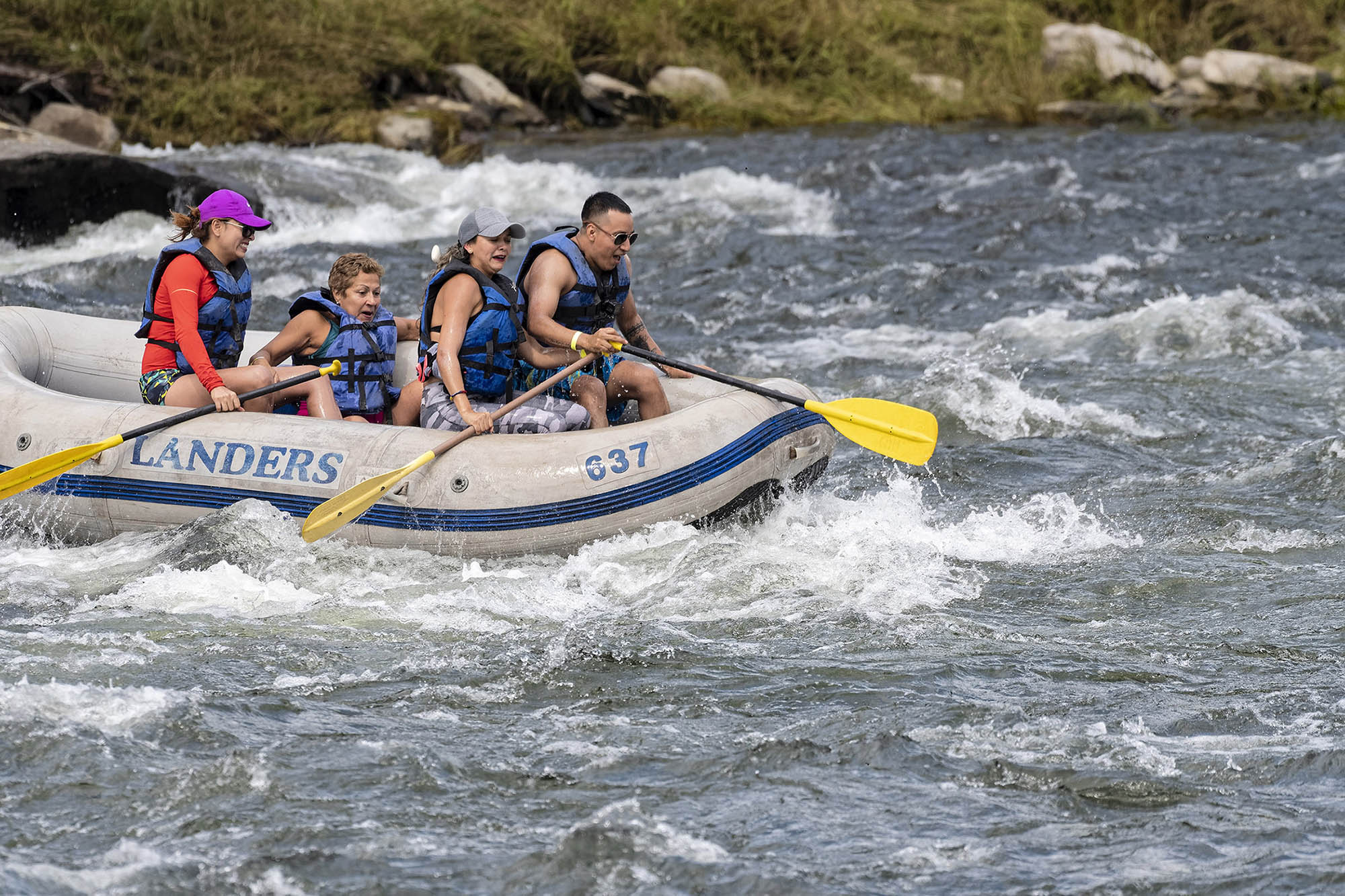Rafting trip on the Delaware River in the Catskill Mountains of New York