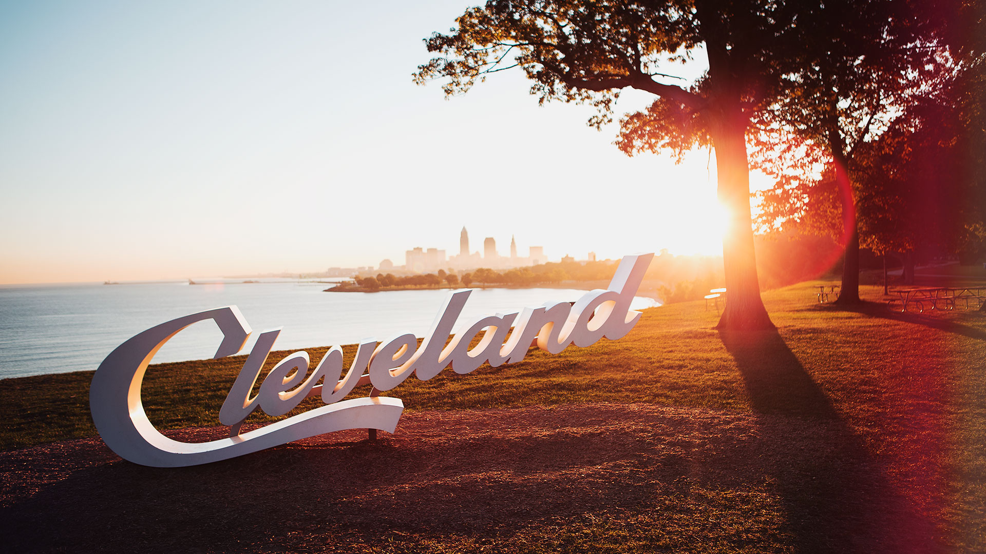 Edgewater Park le long de lac Érié dans Cleveland, Ohio